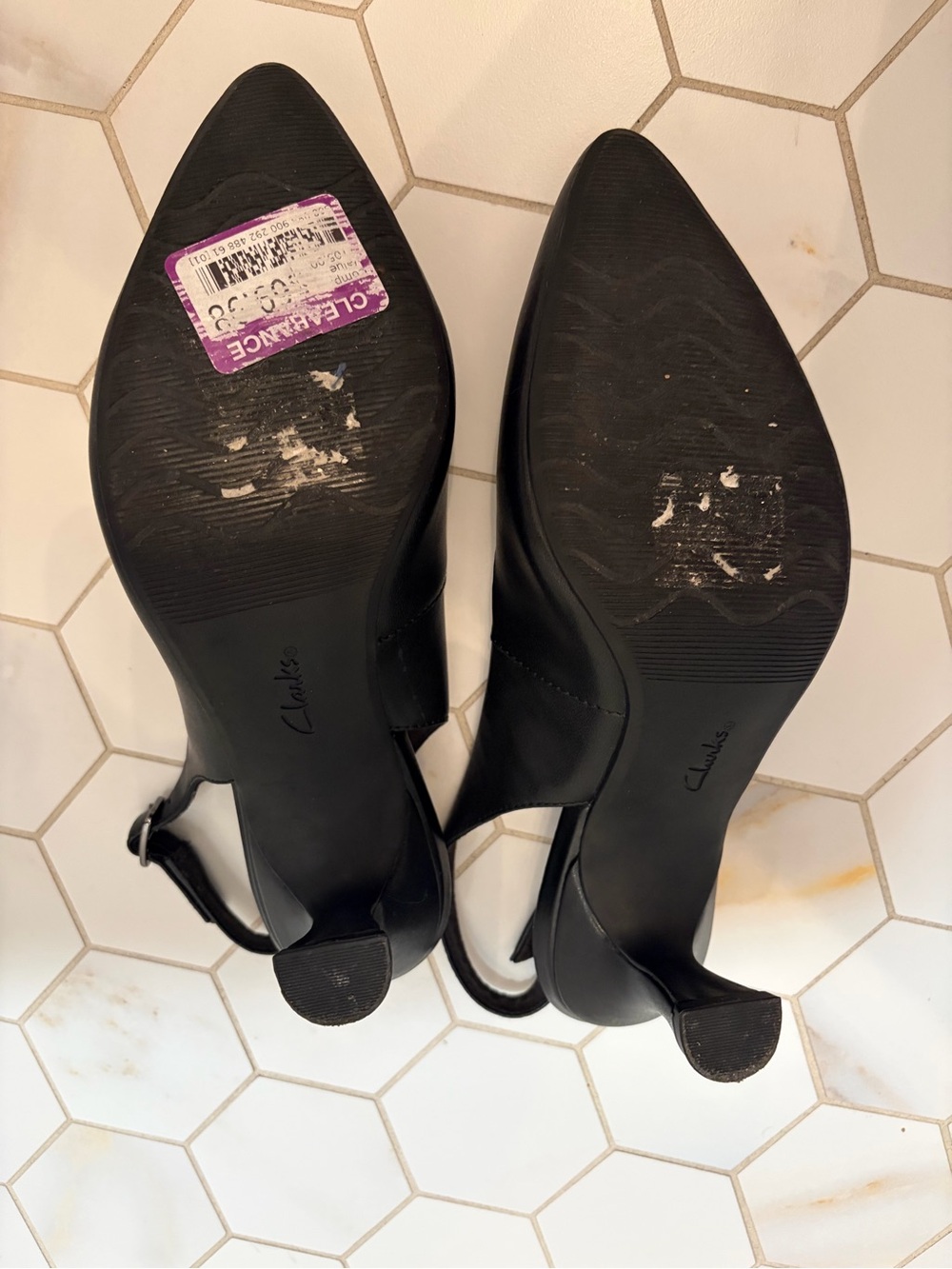 Clarks womens Slingback point Kitten Heel Pumps Kataleyna leather new 3” 8.5 - Picture 3 of 14